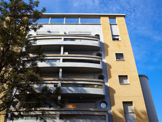 Old house In classical Bauhaus style