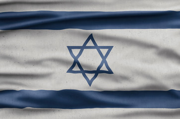Israel National Holiday. Israeli Flag background with star of David, stripes and national colors. Yom Ha’atzmaut