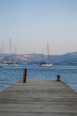 Road to the sea in tranquility