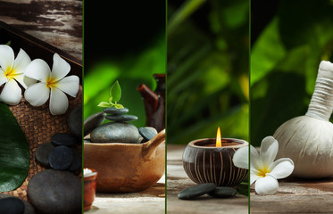 Spa objects theme collage composed of a few different images - 288920606