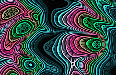 decorative colored abstract waves decor