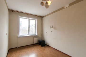 Russia, Moscow- June 15, 2018: interior room apartment. standard repair decoration in hostel