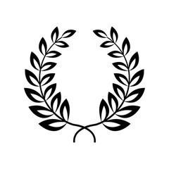 Wreath icon, logo isolated on white background