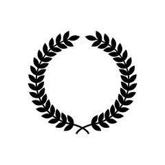 Wreath icon, logo isolated on white background