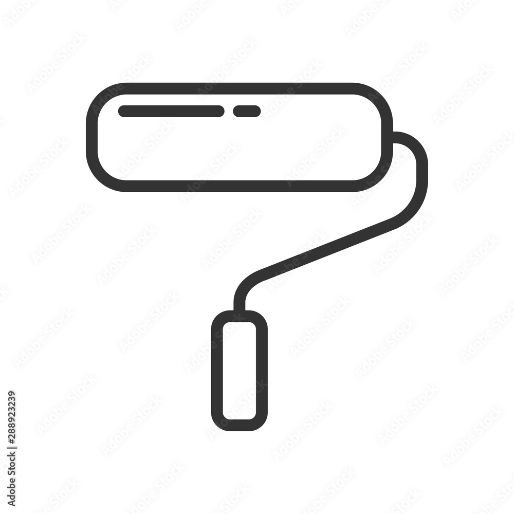 Poster roller outline ui web icon. roller vector icon for web, mobile and user interface design isolated on