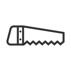 saw outline ui web icon. saw vector icon for web, mobile and user interface design isolated on white background