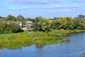 Beautiful summer landscape by the river