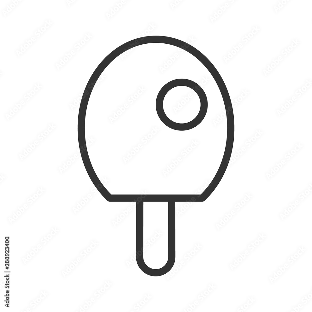 Poster racket and ball for table tennis outline ui web icon. vector icon for web, mobile and user interface