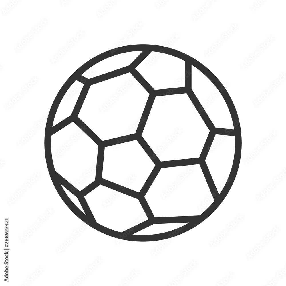 Poster football outline ui web icon. football vector icon for web, mobile and user interface design isolate