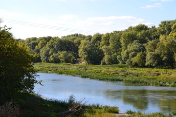 Fototapeta na wymiar Beautiful summer landscape by the river