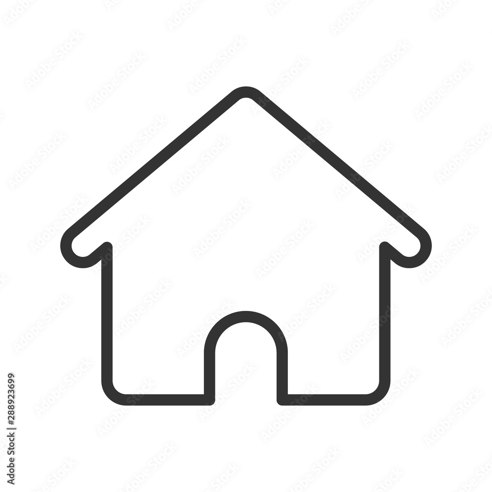 Poster house outline ui web icon. house vector icon for web, mobile and user interface design isolated on w