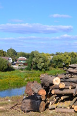 Beautiful summer landscape by the river