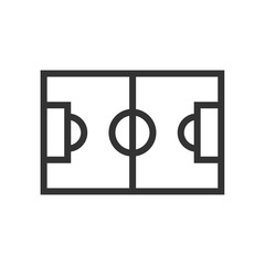 football field outline ui web icon. football field vector icon for web, mobile and user interface design isolated on white background