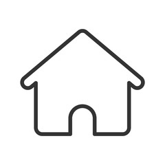 house outline ui web icon. house vector icon for web, mobile and user interface design isolated on white background