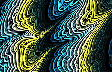 decorative colored abstract waves 