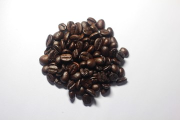 coffee beans isolated on white background