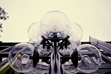 street lamp looking up