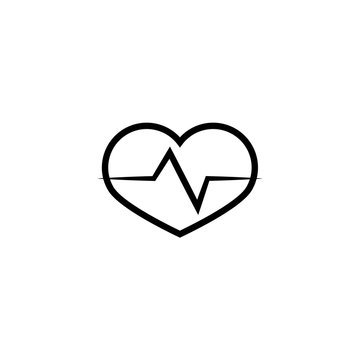 Heartbeat, EKG (ECG), heart rate, monitor, blood pressure, healthcare vector