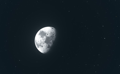 Obraz na płótnie Canvas moon with stars
