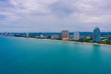 Aerial view of Pattaya city of Thailand