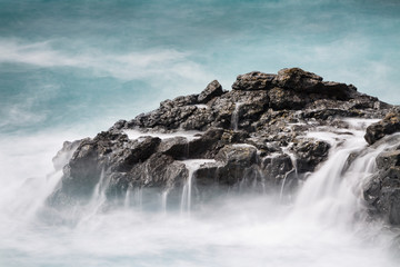 Surf And Lava Rocks Long Exposure, La Palma