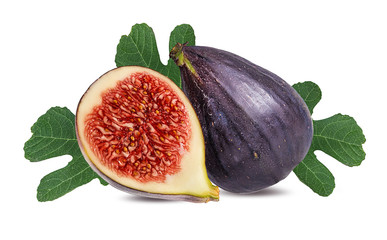 Fresh figs isolated on white background.