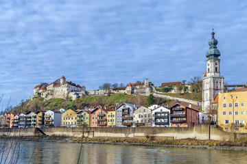 Fototapeta na wymiar View of Burghausen, Germany