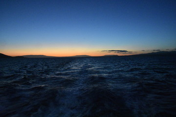 Galapagos Sunset Over the sea