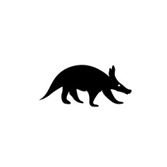 Detailed and isolated illustration of the mammal aardvark vector,Eps10