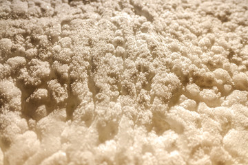 Close-up of a frozen ice wall.