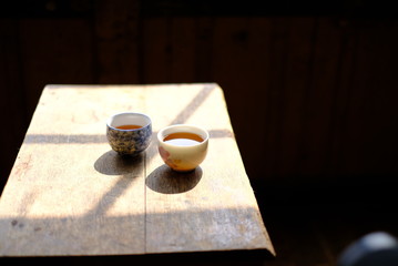 木洩れ日 お茶 日本茶 レトロ 夫婦茶碗  緑茶 昭和 飲み物 食器