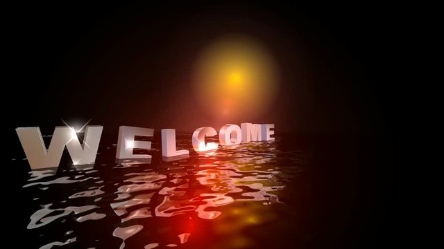 157 WELCOME text message animated template.