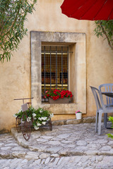 Fototapeta na wymiar French village window in Provence, France
