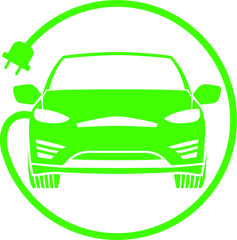 Electro car modern vector icon