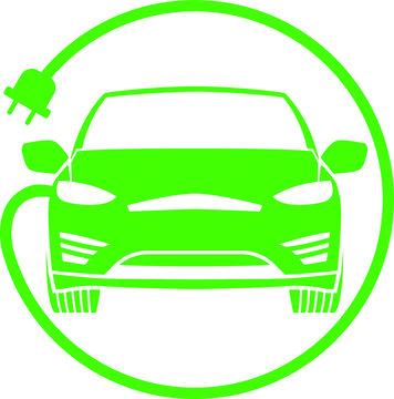 Electro car modern vector icon