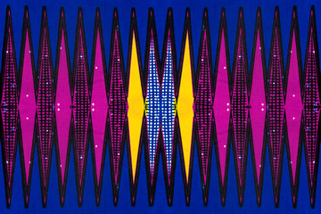Geometric pattern of a colorful African fabric 