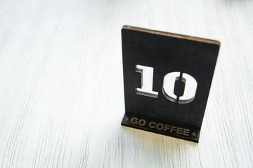 number ten on the table