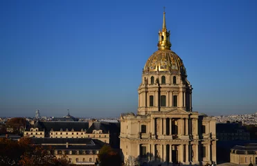 Deurstickers Paris, France - November 17th 2018 : View of the famous church of the Invalides, with her golden dome. © Lucille Cottin