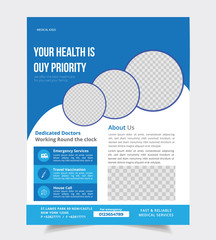 Medical Hospital Health care cover a4 template design for a report and medical brochure design, flyer, leaflets decoration for printing and presentation vector illustration
