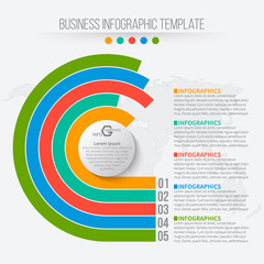 Abstract 3D Paper Infographics. Business template .Vector illustration