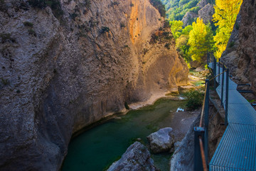 Vero river. Somontano wine country. 