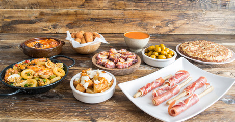 Spanish food plates