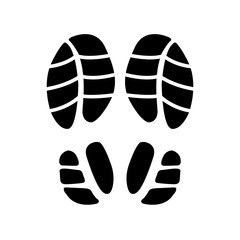Shoe marks icon, logo isolated on white background