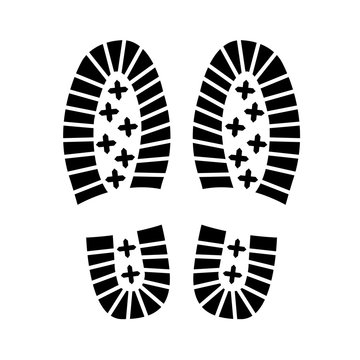 Shoe marks icon, logo isolated on white background