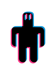 3d cool golem einfache figur monster yeti clipart design comic cartoon süß niedlich piktogram