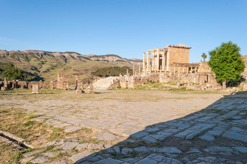 Djémila, Algeria - 05/09/2015: Ancient Roman ruins of Djémila (Cuicul)