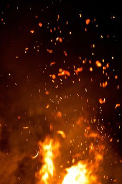 Feu brasier flammes - brulant braise