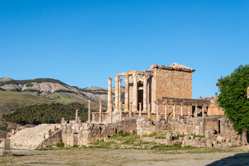 Djémila, Algeria - 05/09/2015: Ancient Roman ruins of Djémila (Cuicul)