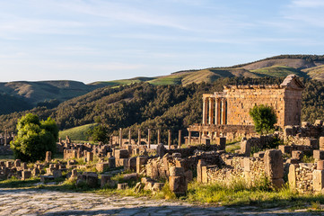Djémila, Algeria - 05/09/2015: Ancient Roman ruins of Djémila (Cuicul)