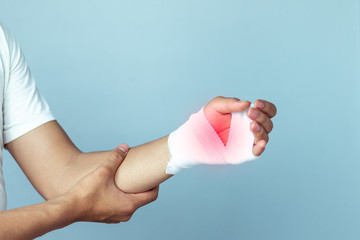 Wounds at the wrist,bandages a hand wound pain medicine